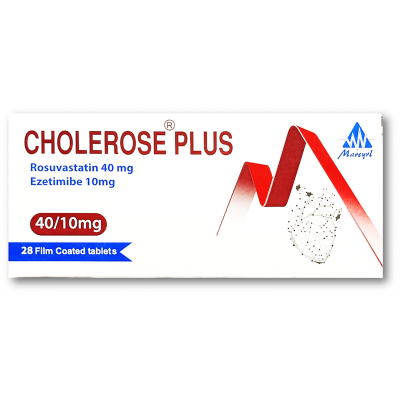 CHOLEROSE PLUS 40 / 10 MG ( ROSUVASTATIN / EZETIMIBE ) 28 FILM-COATED TABLETS